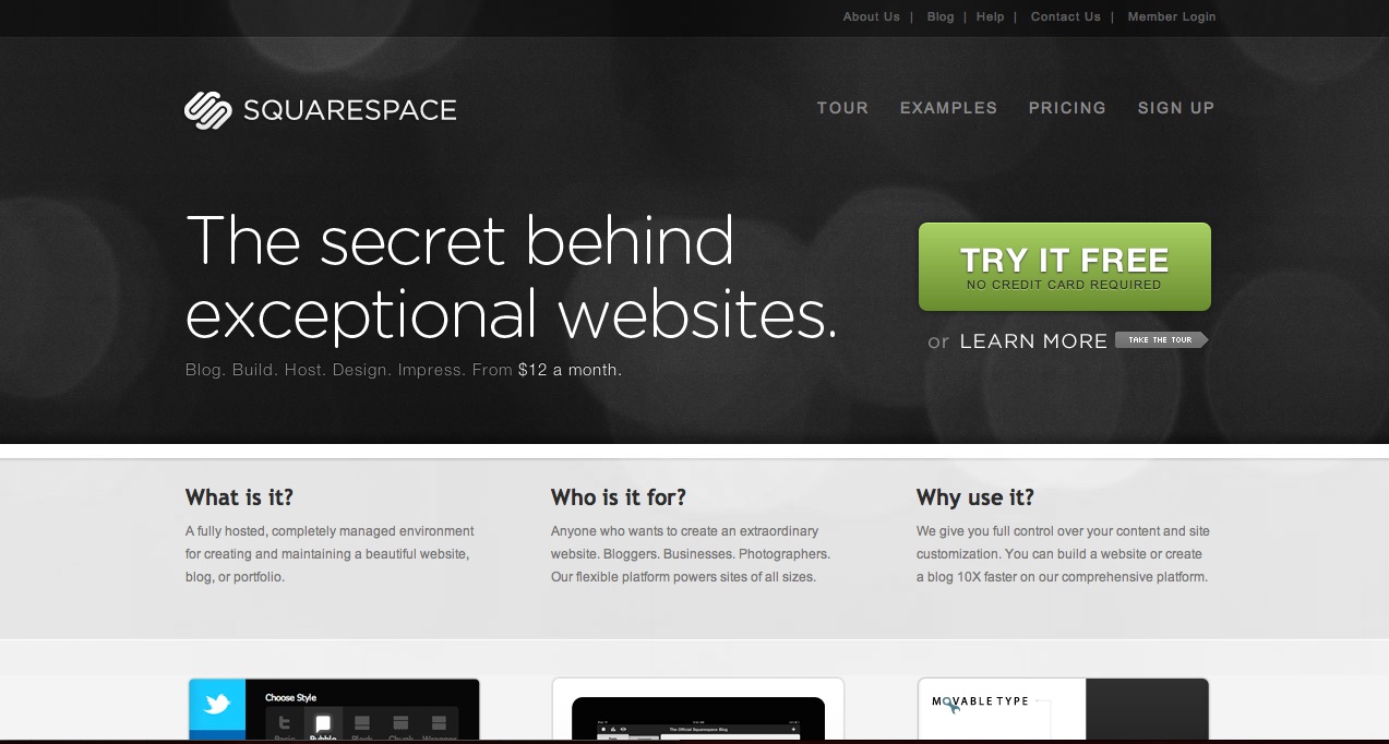 Squarespace member login